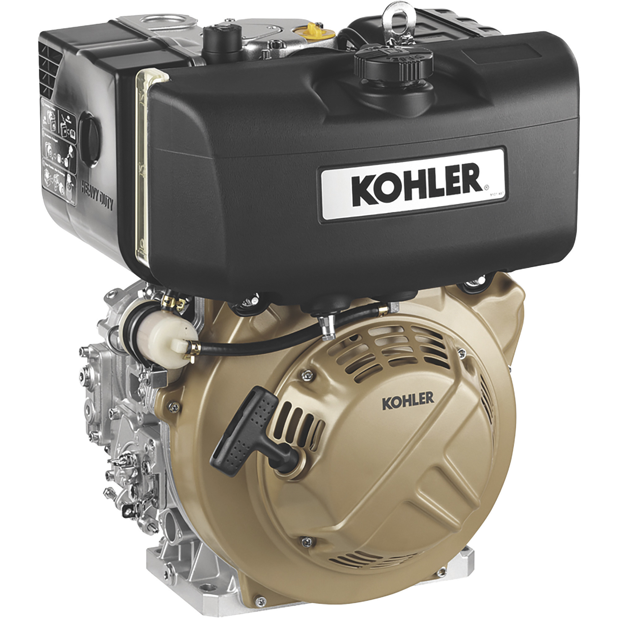 Kohler Horizontal 4-Stroke Diesel Engine - 9.1 HP, Air-Cooled, 12V Electric Start, Model# PA-KD440-2101C